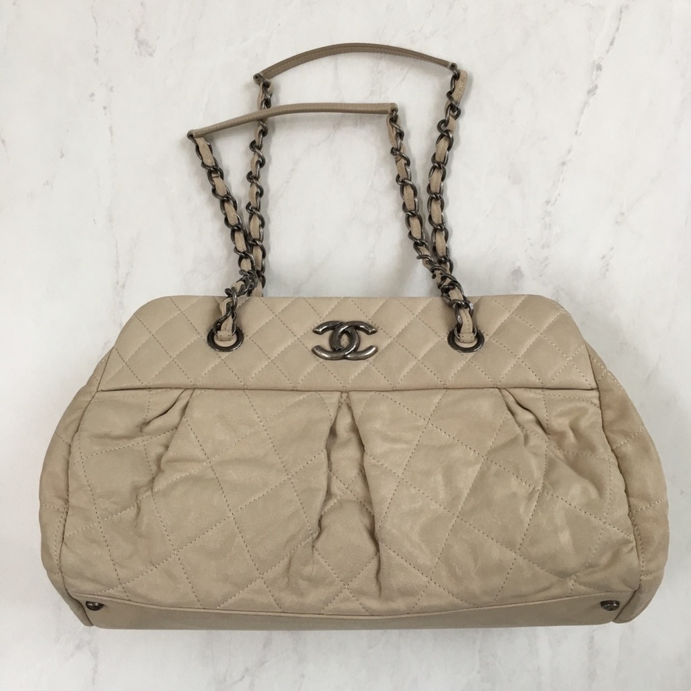 CHANEL Iridescent Calf-skin Bowling Bag